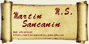 Martin Sančanin vizit kartica